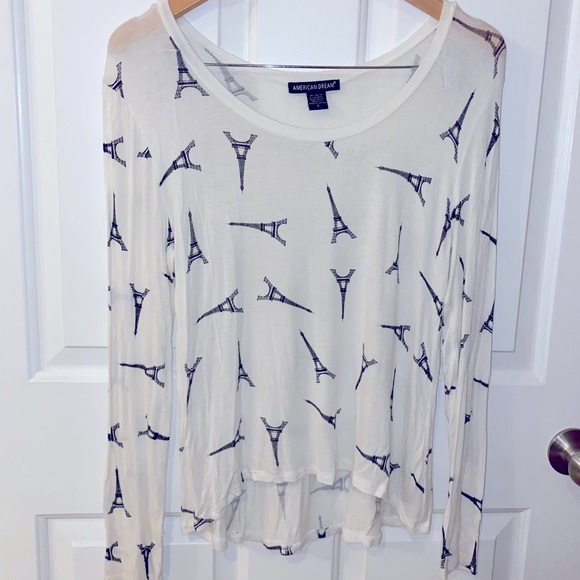 Eiffel Tower Paris Long Sleeve Top - Picture 1 of 3